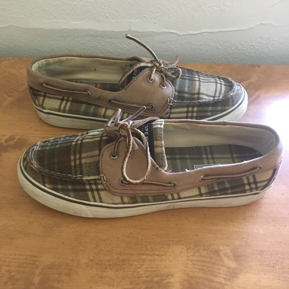 Plaid Sperry Topsider size 10